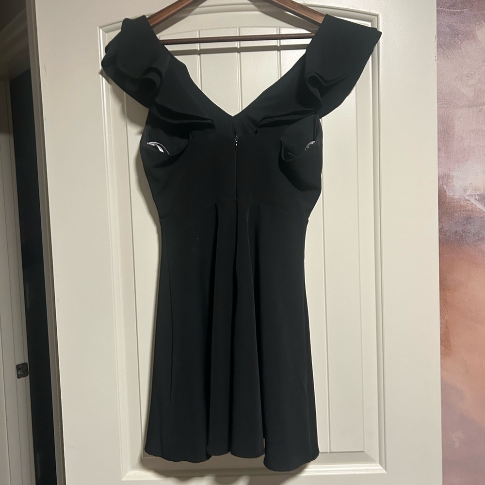 Lulu's Black Ruffle Mini Dress - Picture 6 of 6